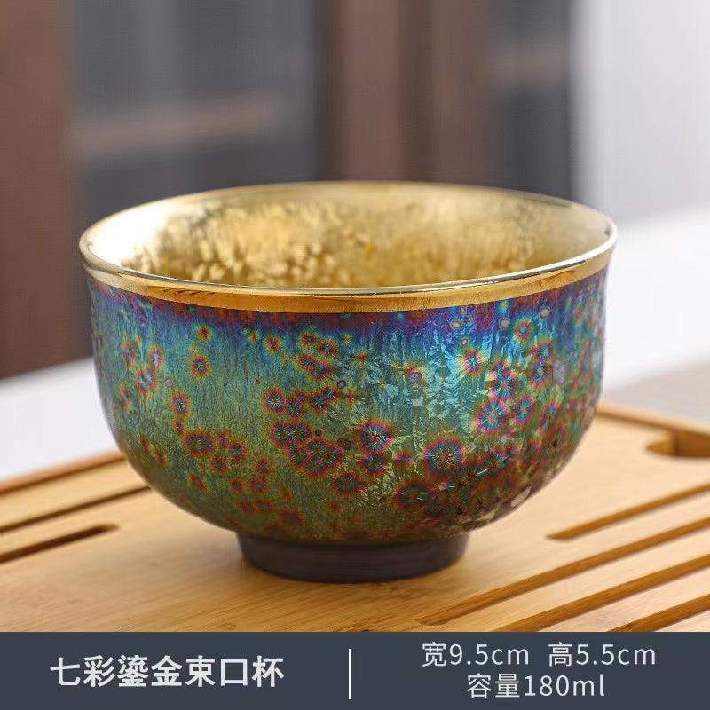 Different Shape Golden Peacock Tea Cup