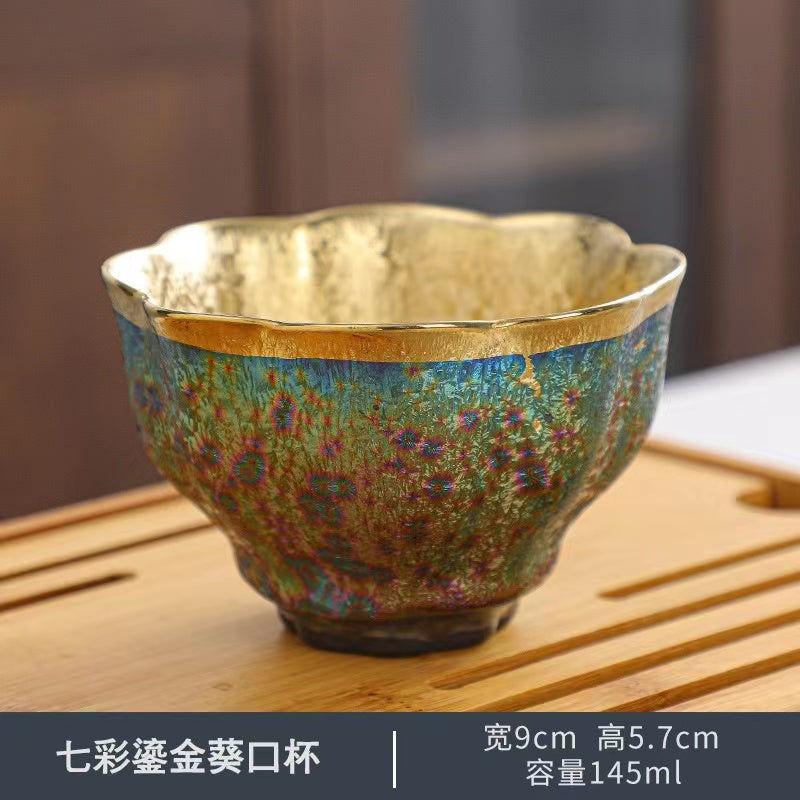 Different Shape Golden Peacock Tea Cup