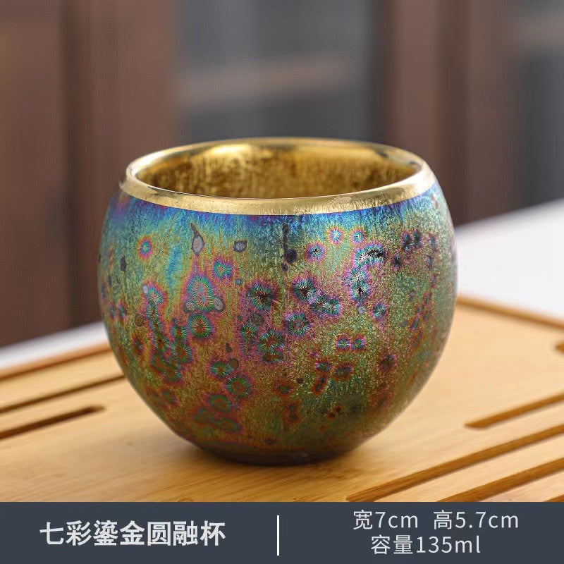 Different Shape Golden Peacock Tea Cup