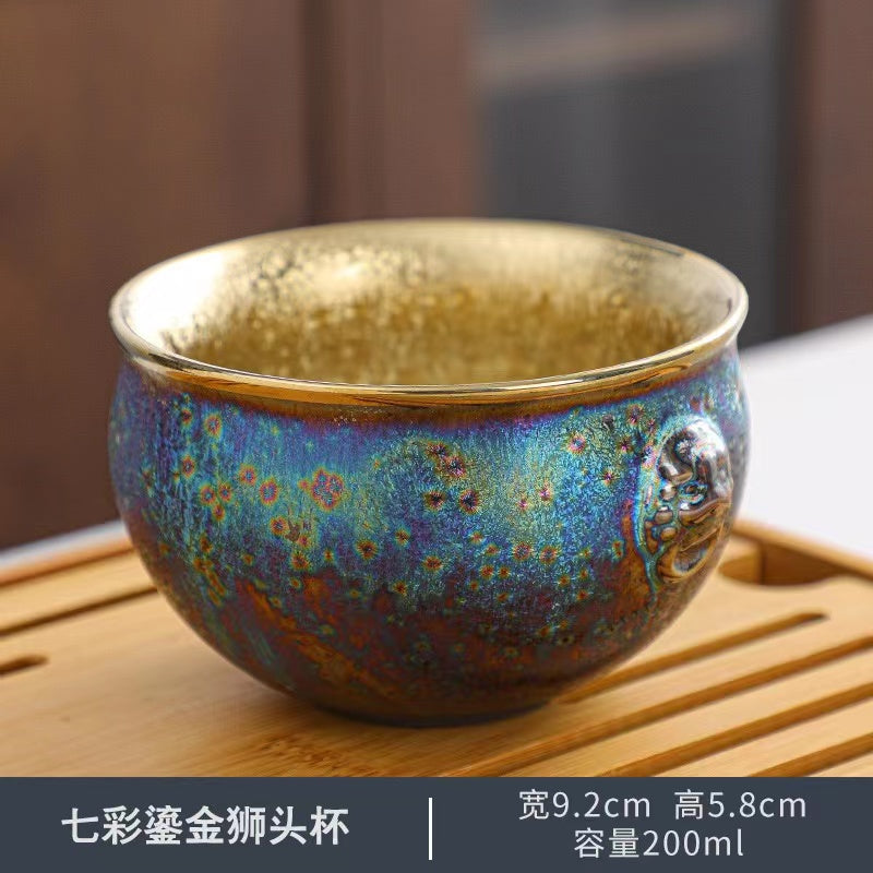 Different Shape Golden Peacock Tea Cup