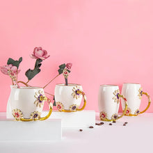 Load image into Gallery viewer, Daisy enamel Tea cup

