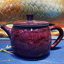 Load image into Gallery viewer, Master Collection---- High end woodfire hundreds mountain change to purple Teapot  (M272)
