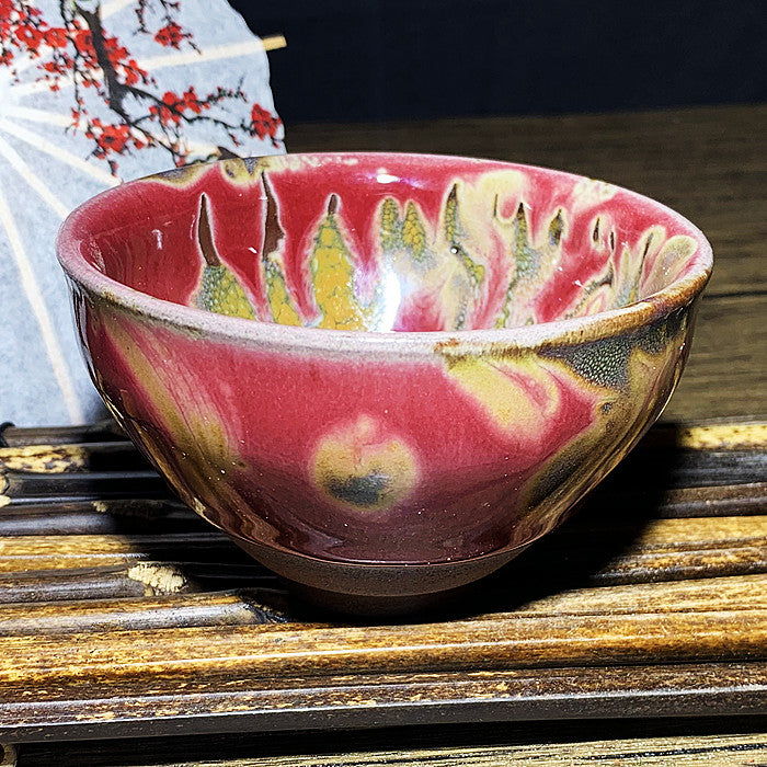 Jianzhan pink lidded bowl/Tea cup