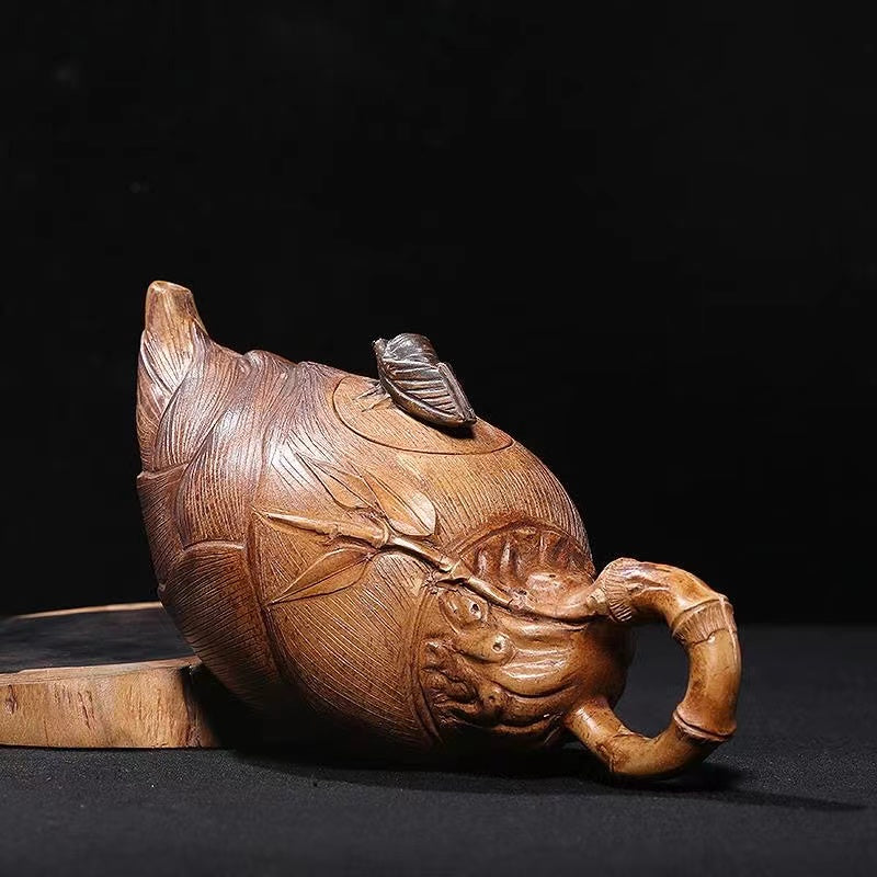 Purple Sand Bamboo Shoots Teapot