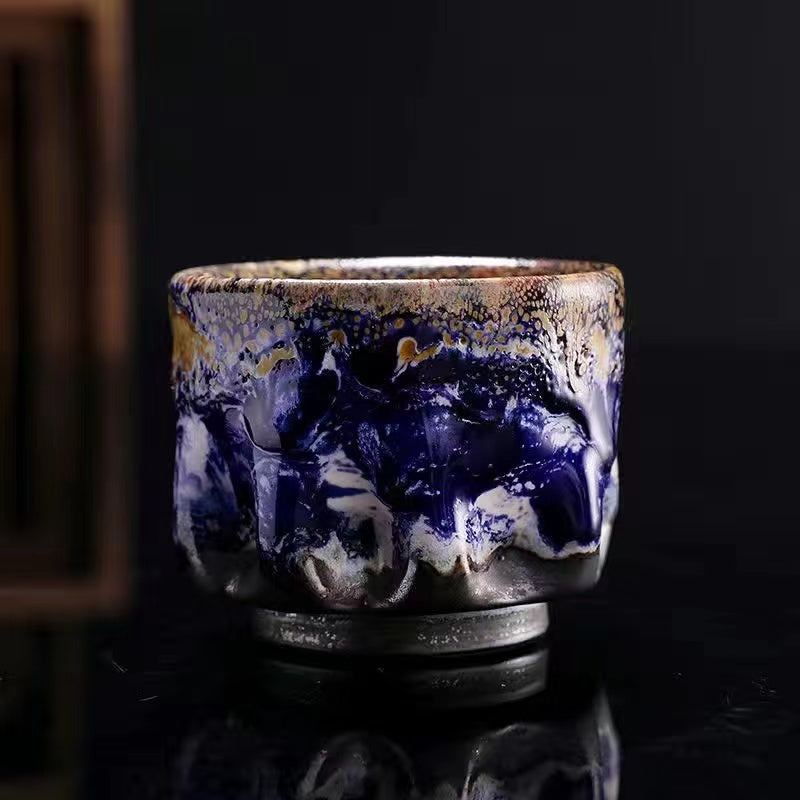 Master Collection----High-end handmade Shino yaki Tea cup(M283)