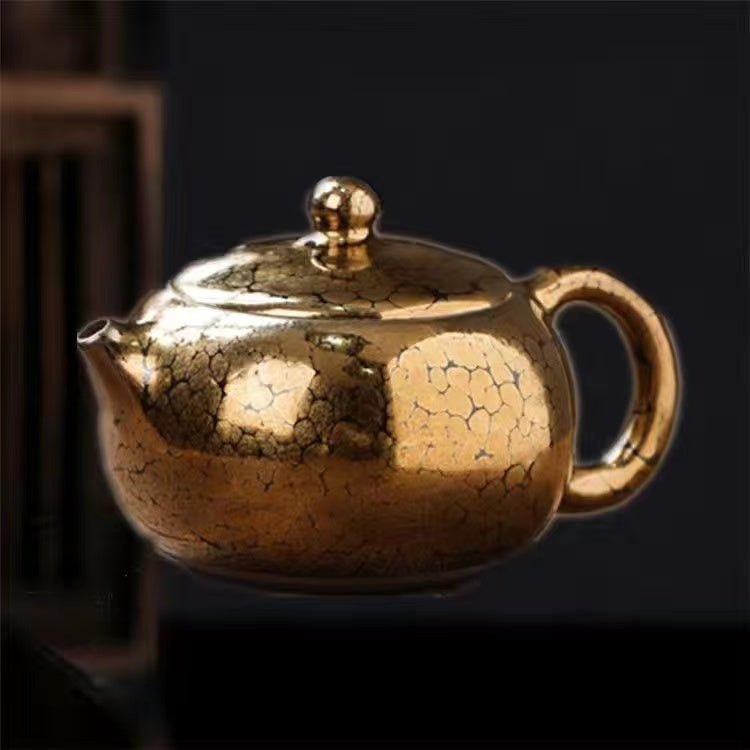 Master Collection-----Xishi teapot gold oil drip Jianzhan Teapot(M286)