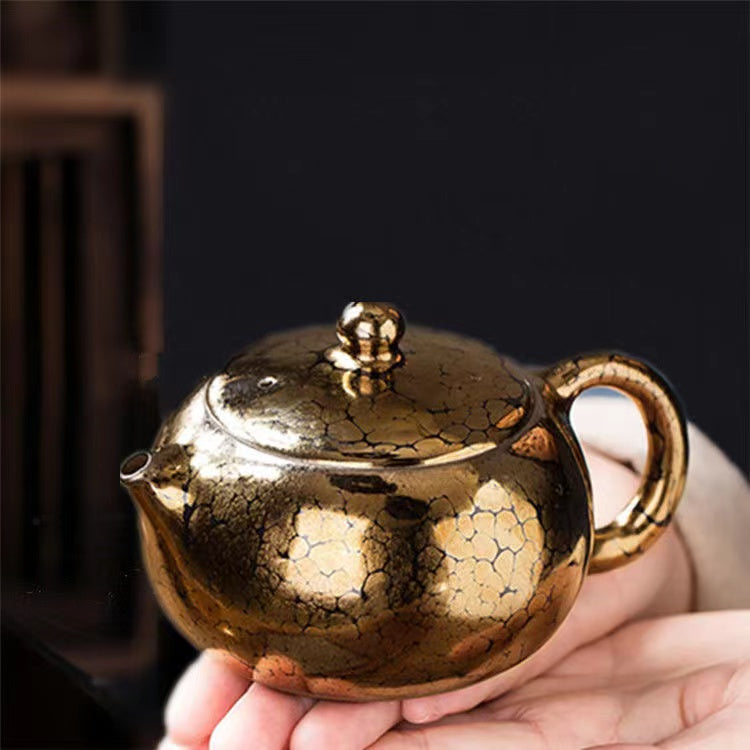 Master Collection-----Xishi teapot gold oil drip Jianzhan Teapot(M286)