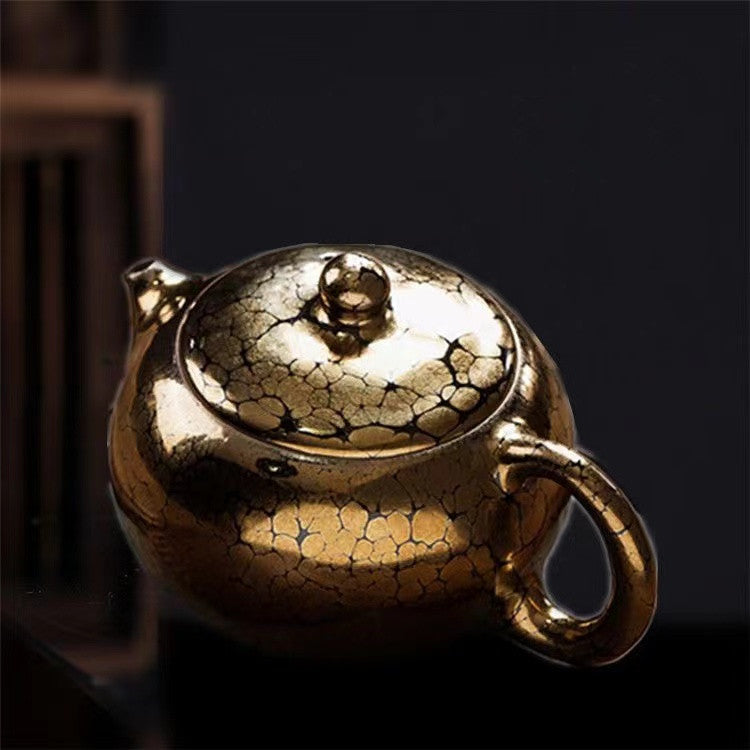 Master Collection-----Xishi teapot gold oil drip Jianzhan Teapot(M286)