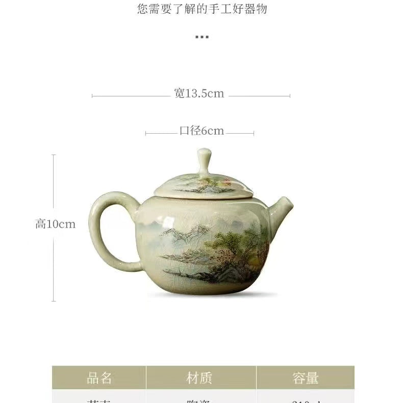 Thousand miles of rivers and mountains Ru kiln Gaiwan/Teapot / Teacup / Cup Set