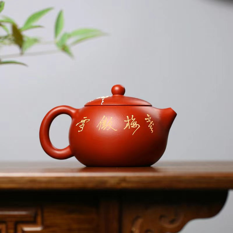 Purple clay plum blossom Western style Teapot