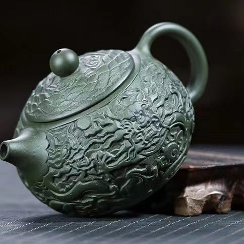 Zisha Youlong relief Teapot