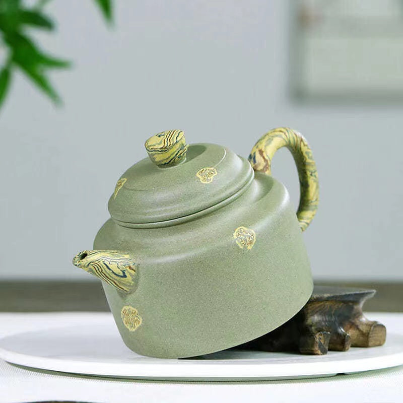 Purple Clay Dahongpao Plum Blossom Dragon Egg Teapot