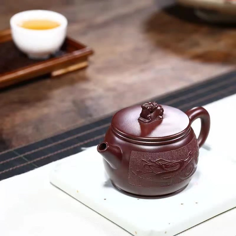 Purple Clay Dragon World Teapot