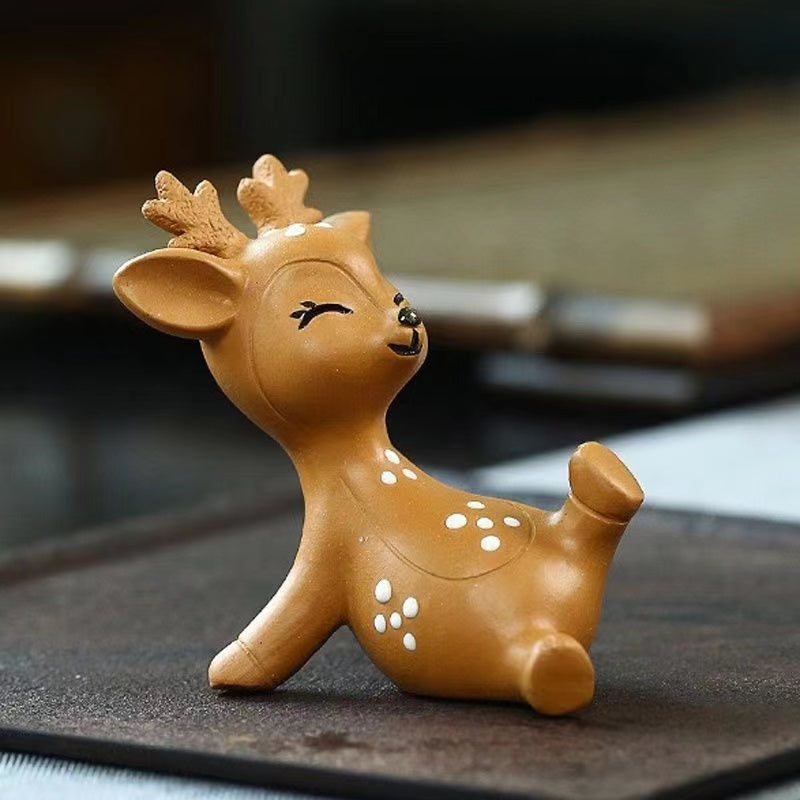 Plum deer tea pet ornament