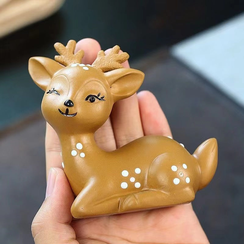 Plum deer tea pet ornament