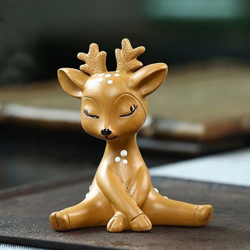 Plum deer tea pet ornament