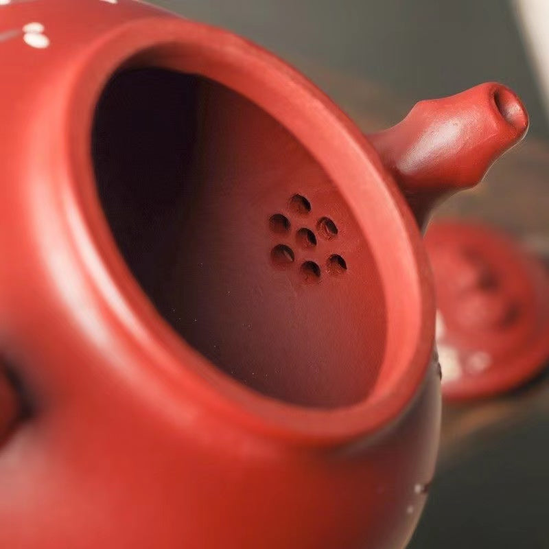 Purple Clay Big Red Robe Plum Blossom Teapot