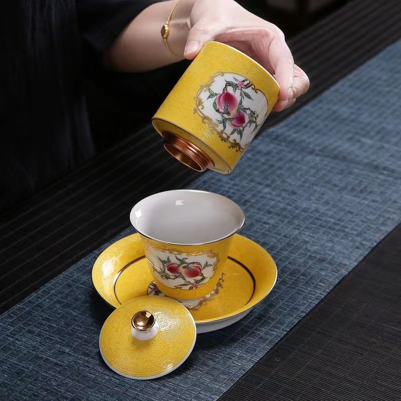 High end enamel kungfu tea set