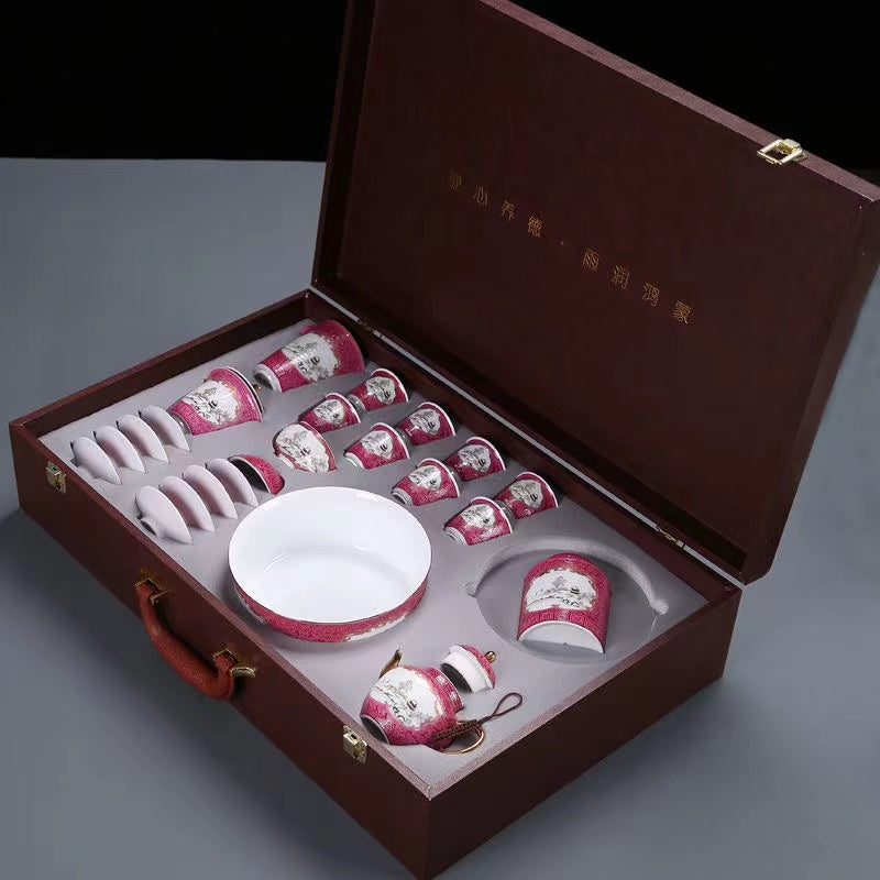 High end enamel kungfu tea set