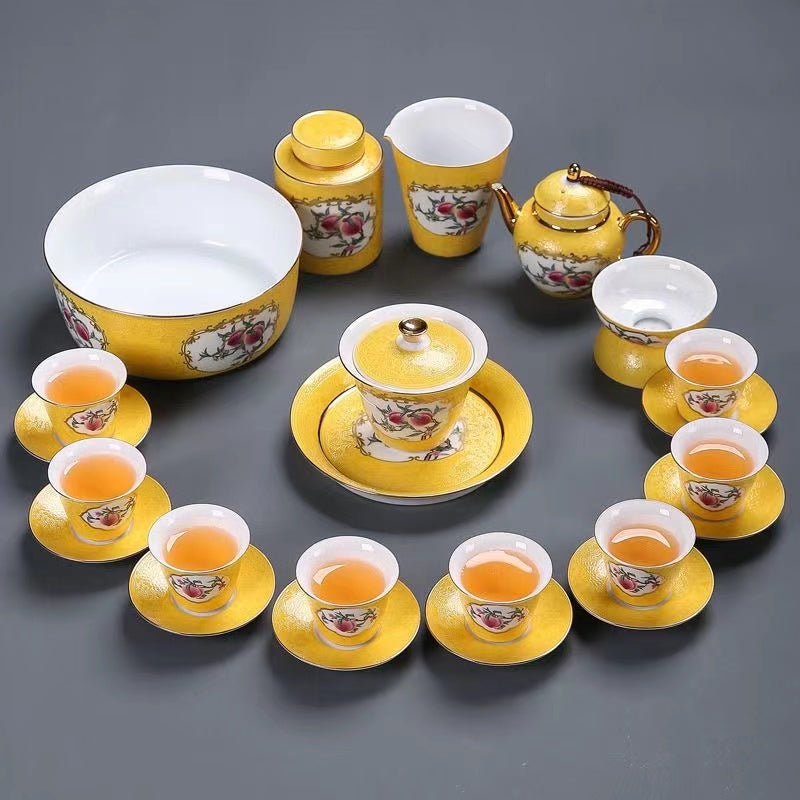 High end enamel kungfu tea set