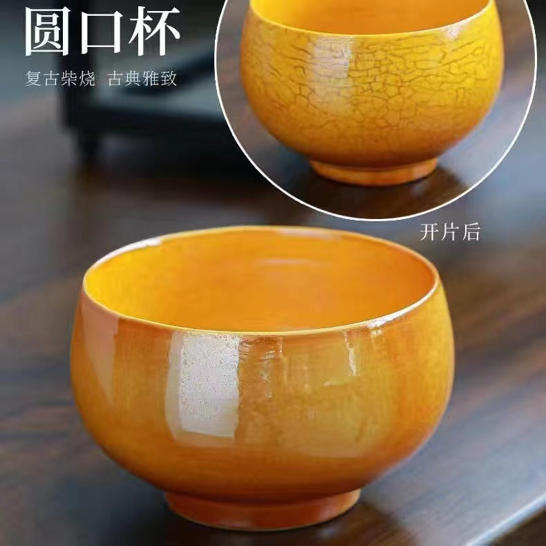 Master Collection----Handmade glazed wood fired master cup High grade exquisite Tea cup(M291)