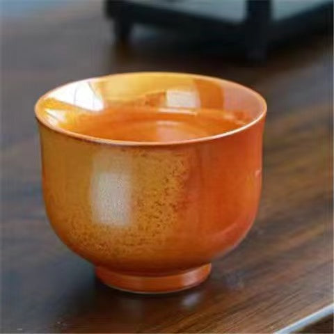 Master Collection----Handmade glazed wood fired master cup High grade exquisite Tea cup(M291)