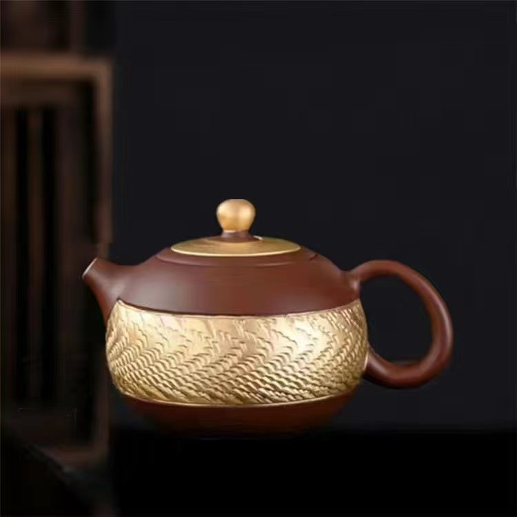 Master Collection----Master's original ore gold plated high-grade Teapot (M296)