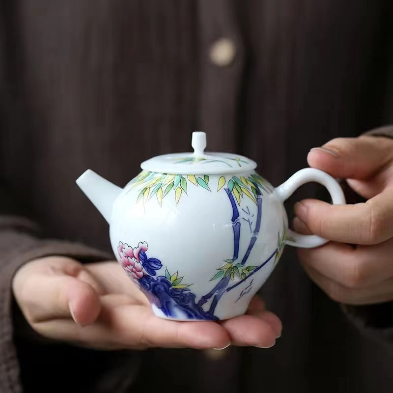 Enamel color ceramic kungfu Tea pot