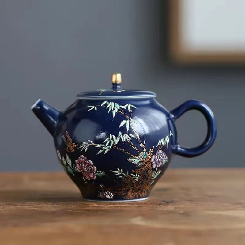 Enamel color ceramic kungfu Tea pot