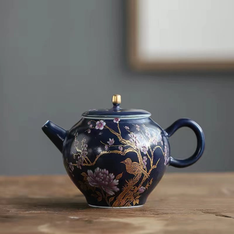 Enamel color ceramic kungfu Tea pot