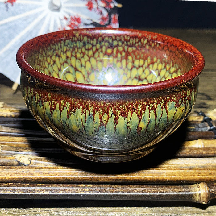 Master Collection---- Partridge Green & red Tea cup(M307)