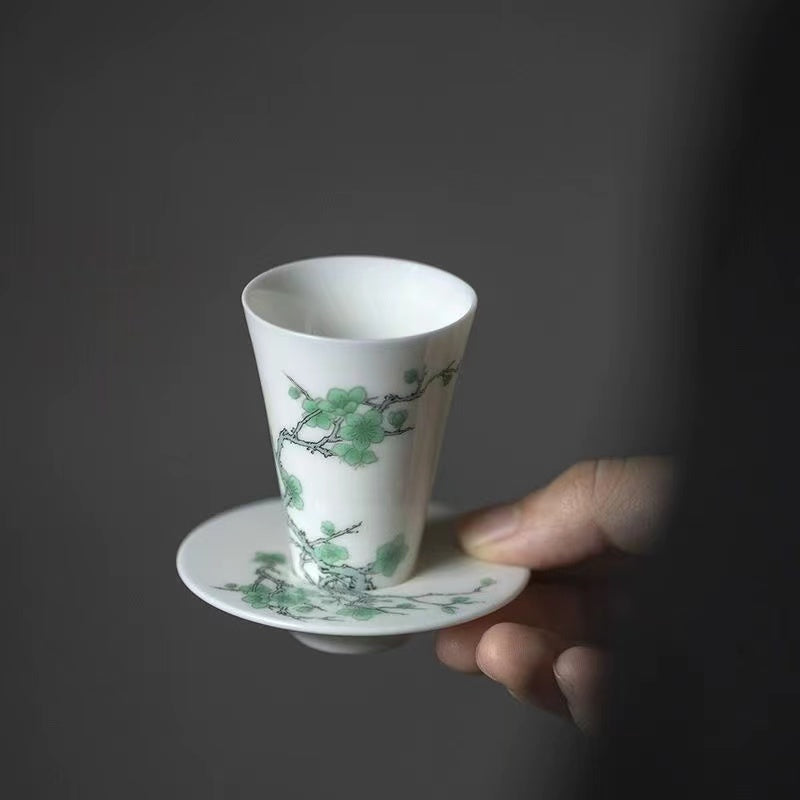 White porcelain hand-painted kungfu Teacup