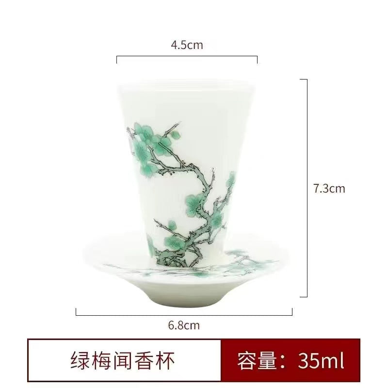 White porcelain hand-painted kungfu Teacup