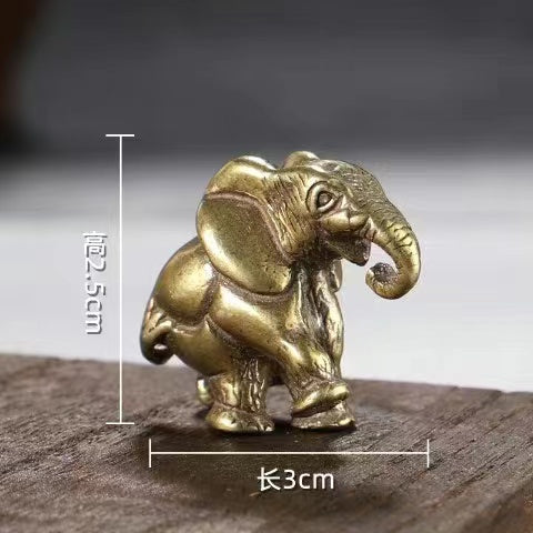 Pure copper solid cute elephant ornaments