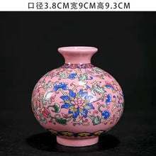 Load image into Gallery viewer, High grade enamel pink vase accessories
