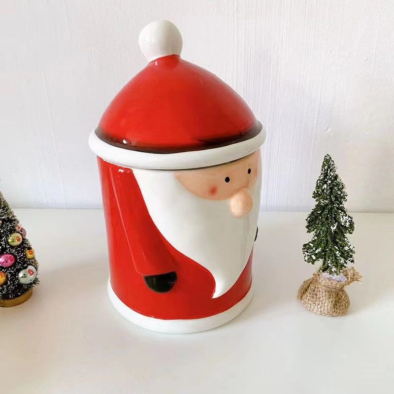 Ceramic storage tank Santa decorations