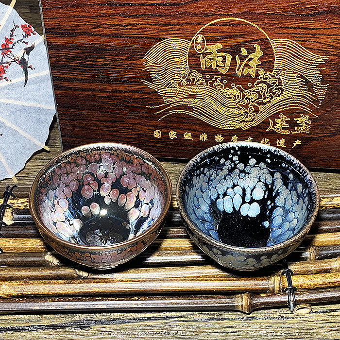 Master Collection----A pair of tea cups with high-end atmospheric oil drops Tea cup(M325)