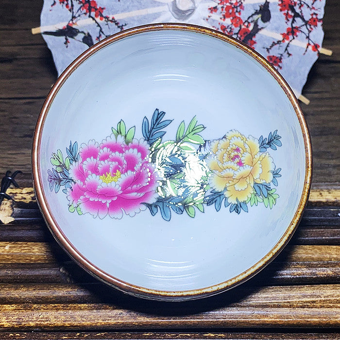 Master Collection---- Rich Changchun hand-painted flower and bird Teacup(M315)