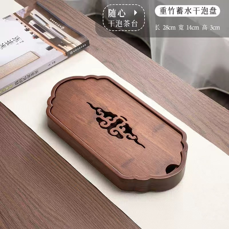 Different Shape and Color Bamboo Table Plate Tea Tray