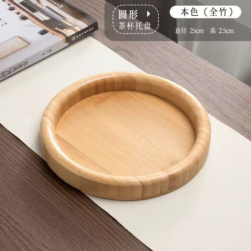 Different Shape and Color Bamboo Table Plate Tea Tray