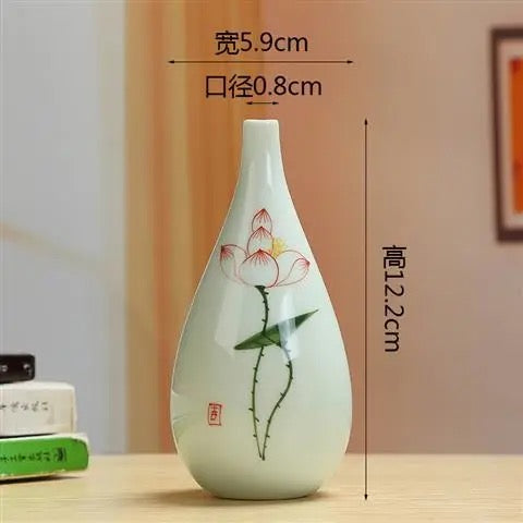 Hand-painted jade purification vase