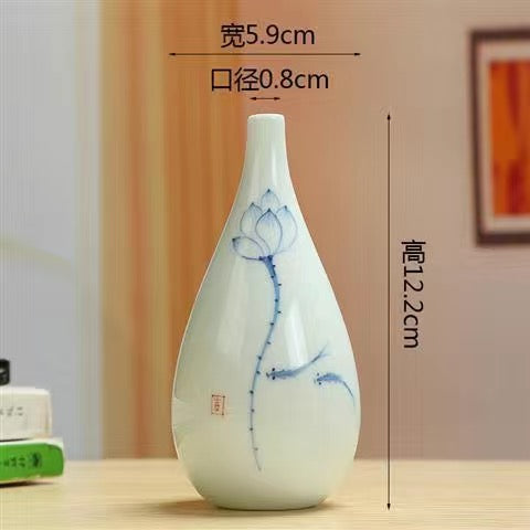 Hand-painted jade purification vase