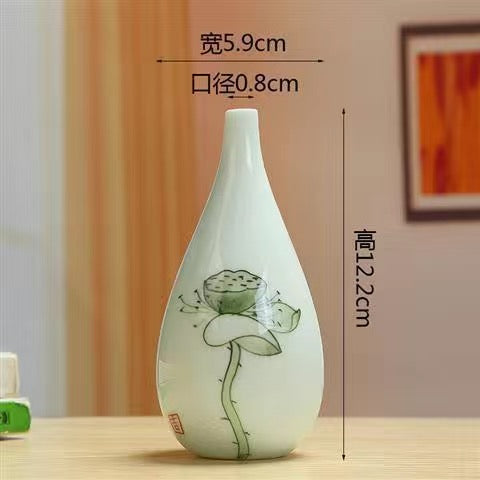 Hand-painted jade purification vase