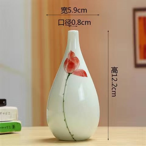 Hand-painted jade purification vase