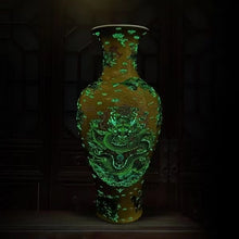 Load image into Gallery viewer, Luminous dragon vase porcelain ornaments
