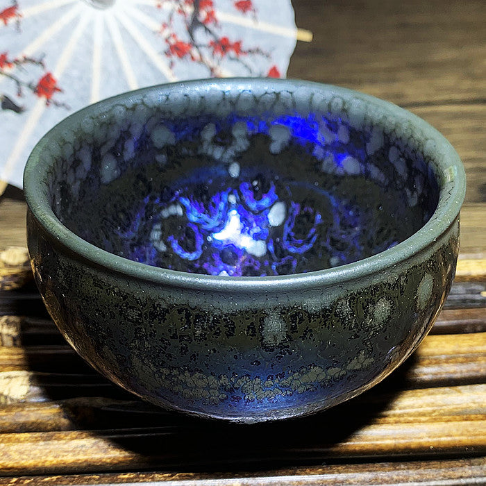 Master Collection----Purple starry sky Teacup  (M339)