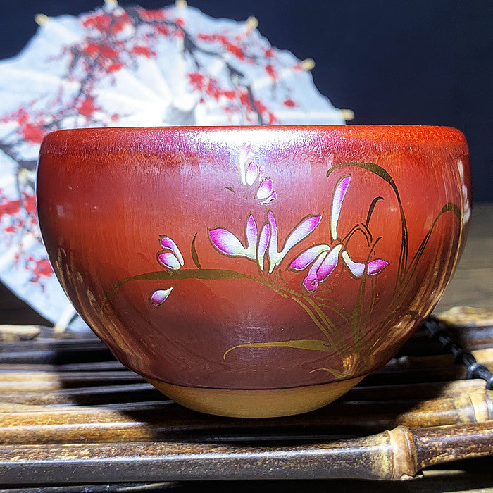 Master Collection----Plum, Orchid, Bamboo and Chrysanthemum Teacup  (M343)