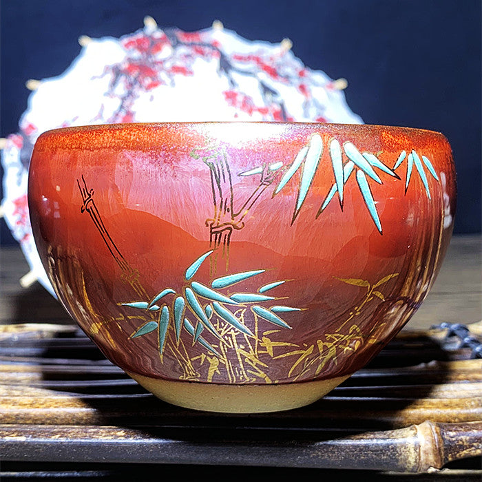 Master Collection----Plum, Orchid, Bamboo and Chrysanthemum Teacup  (M343)