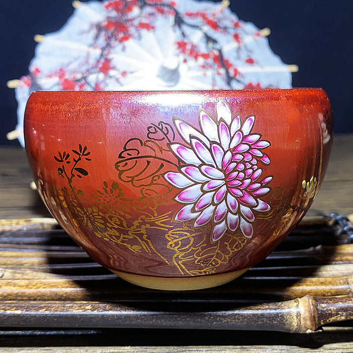 Master Collection----Plum, Orchid, Bamboo and Chrysanthemum Teacup  (M343)