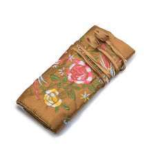 Load image into Gallery viewer, Embroidery roll jewelry bag

